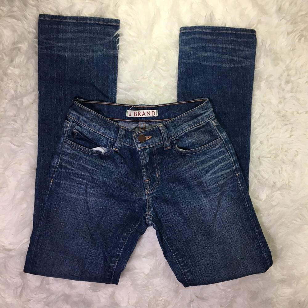 J Brand Girls Skinny Denim Distressed Jeans